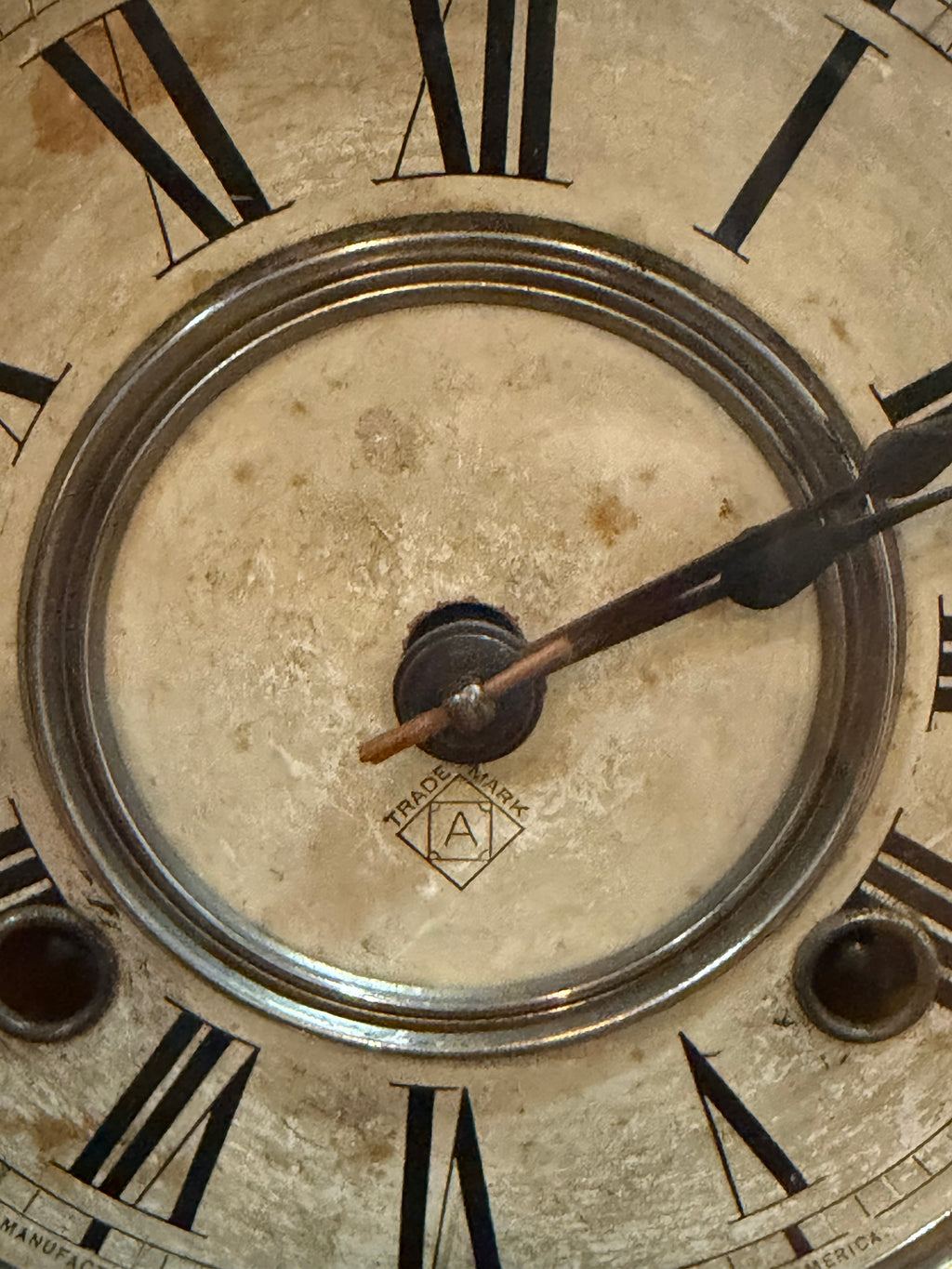 Antique Ansonia Victorian Gingerbread Mantel Clock w/ Key, Pendulum & Etched Glass